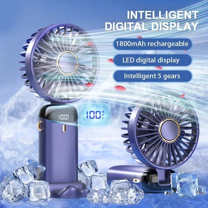 Small Appliances - Mini Ventilador Portátil Dobrável com Alça