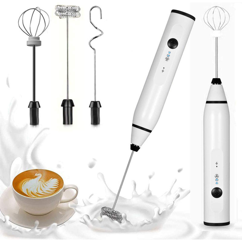 Portable Blender Usb Rechargeable - Mini batedor de leite elétrico portátil,