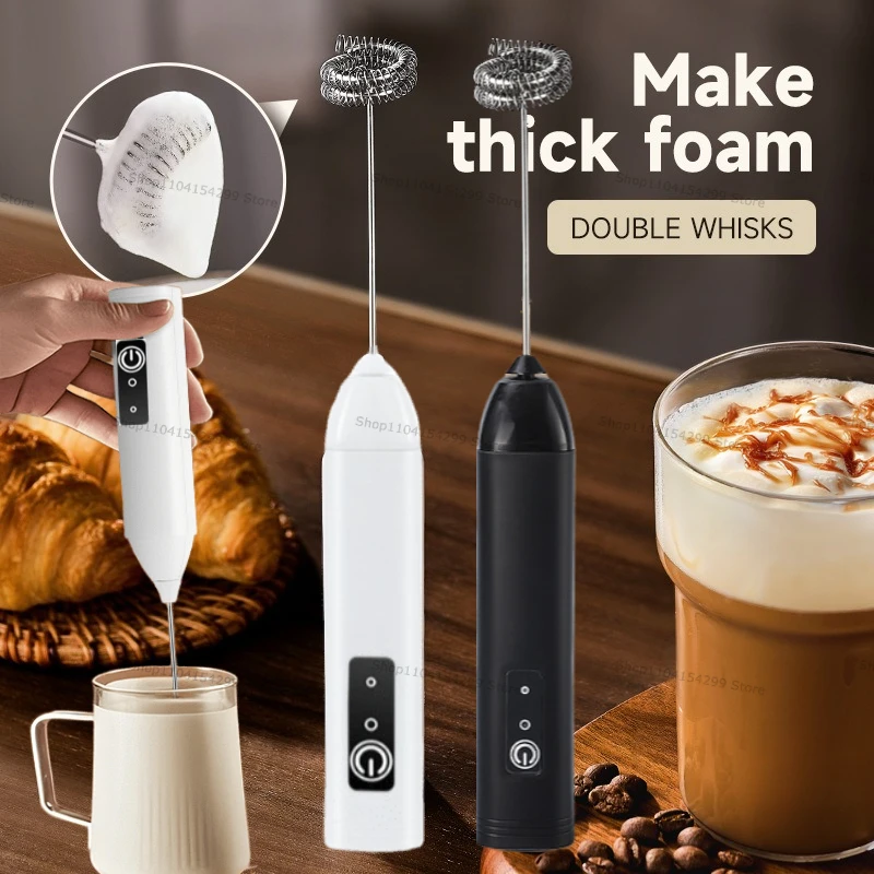 Electric Milk Frother Handheld - Espuma de leite sem fio liquidificador