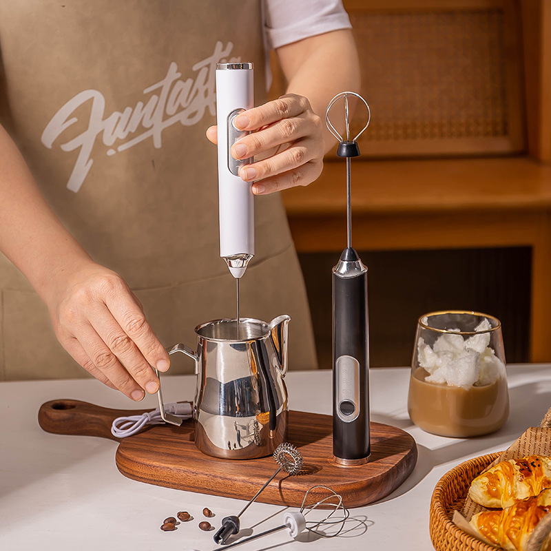 Immersion Hand Blender Set - Espuma de leite elétrica liquidificador sem