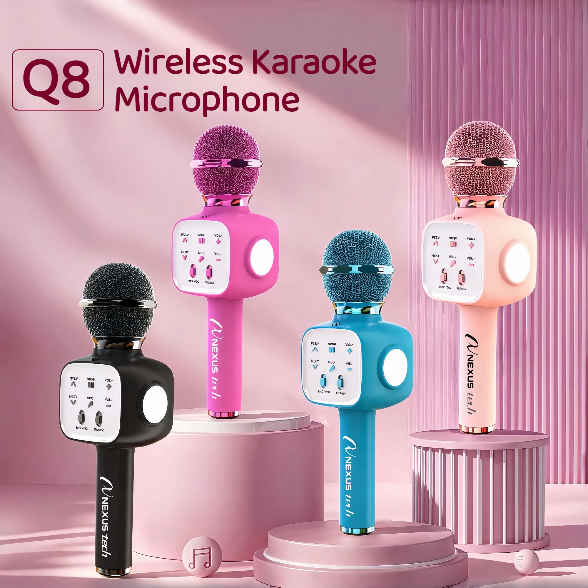 Home Appliances - Microfone Karaokê Bluetooth 5.2 Sem Fio