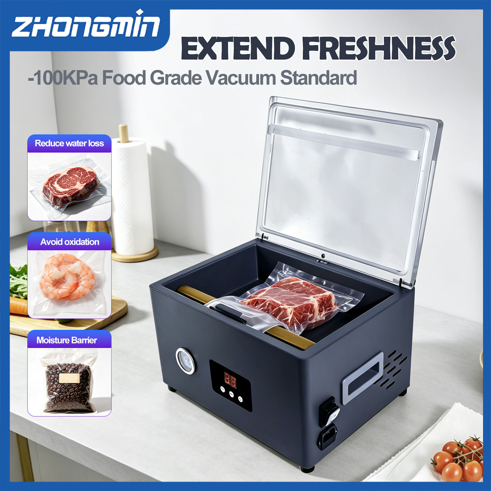 Food Vacuum Sealer Machine - Máquina de selagem a vácuo para