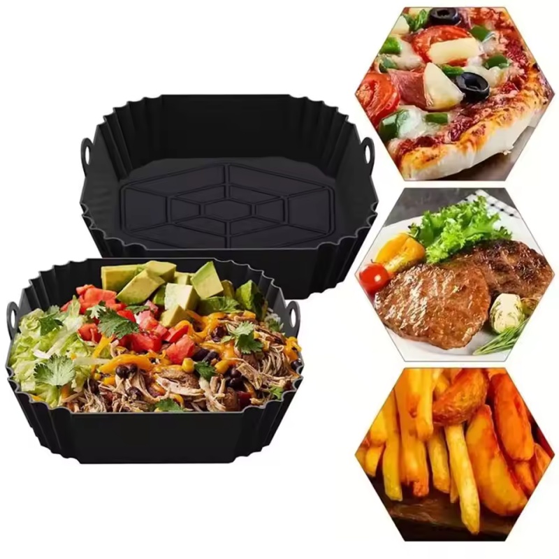 Air Fryer Silicone Pot Liner - Bandeja de pote de fritadeira de