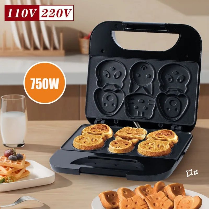 Mini Waffle Maker Machine - Máquina Doméstica de Biscoitos e Donuts