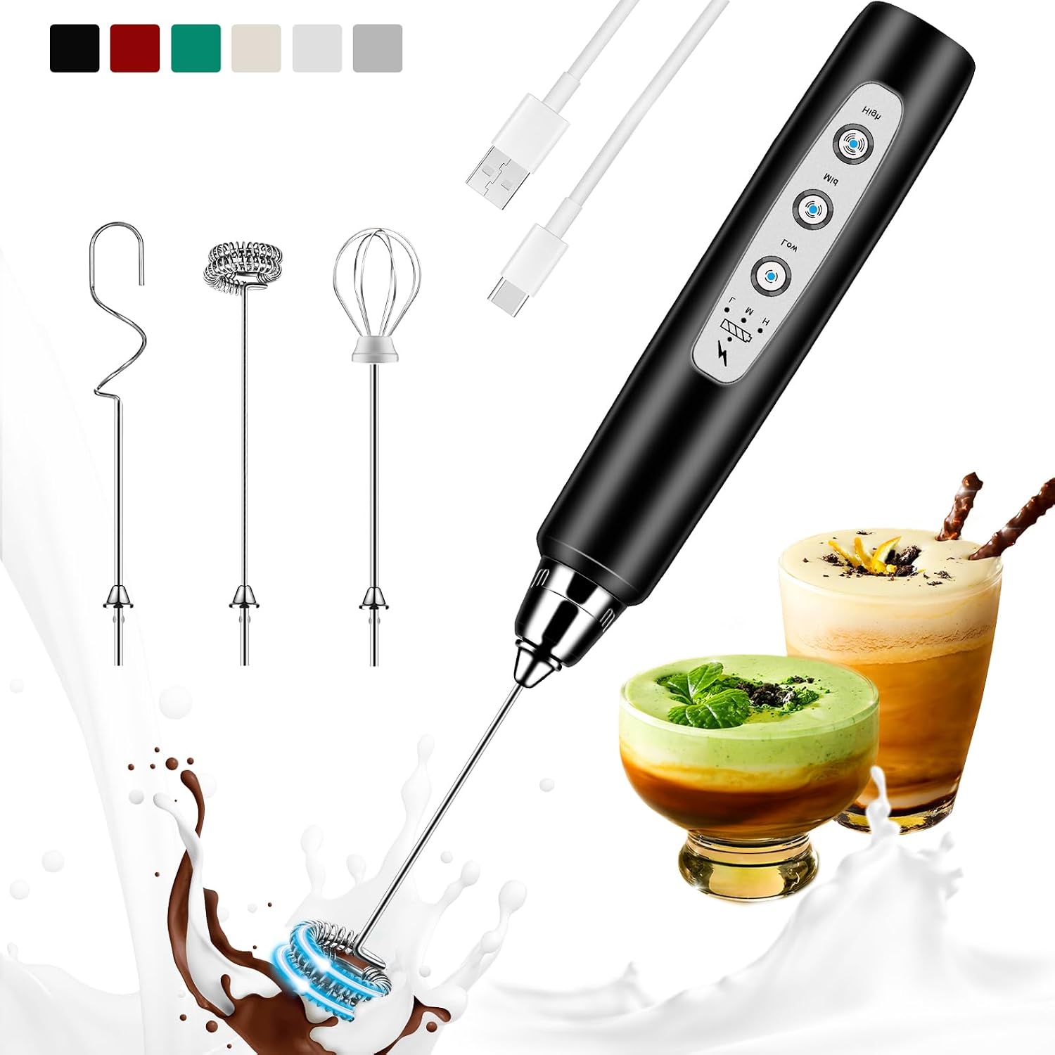 Espumador de Leite Recarregáve - Electric Milk Frother Handheld avaliação e preço