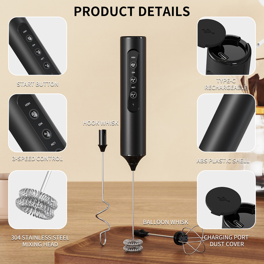 Batedor de leite elétrico port - Electric Milk Frother Handheld avaliação e preço