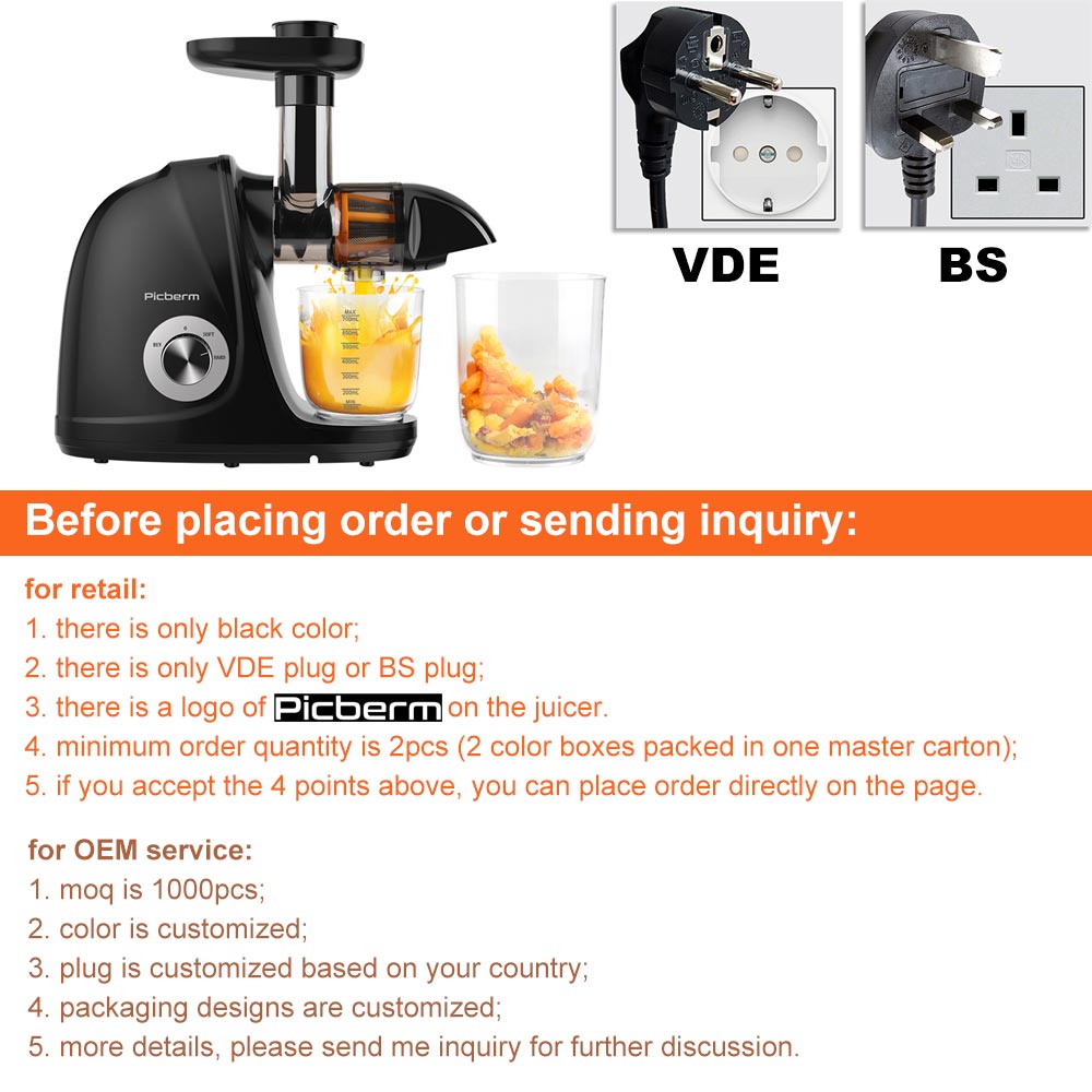 2026-Black Extrator de Suco Ho - Electric Slow Juicer Cold Press avaliação e preço