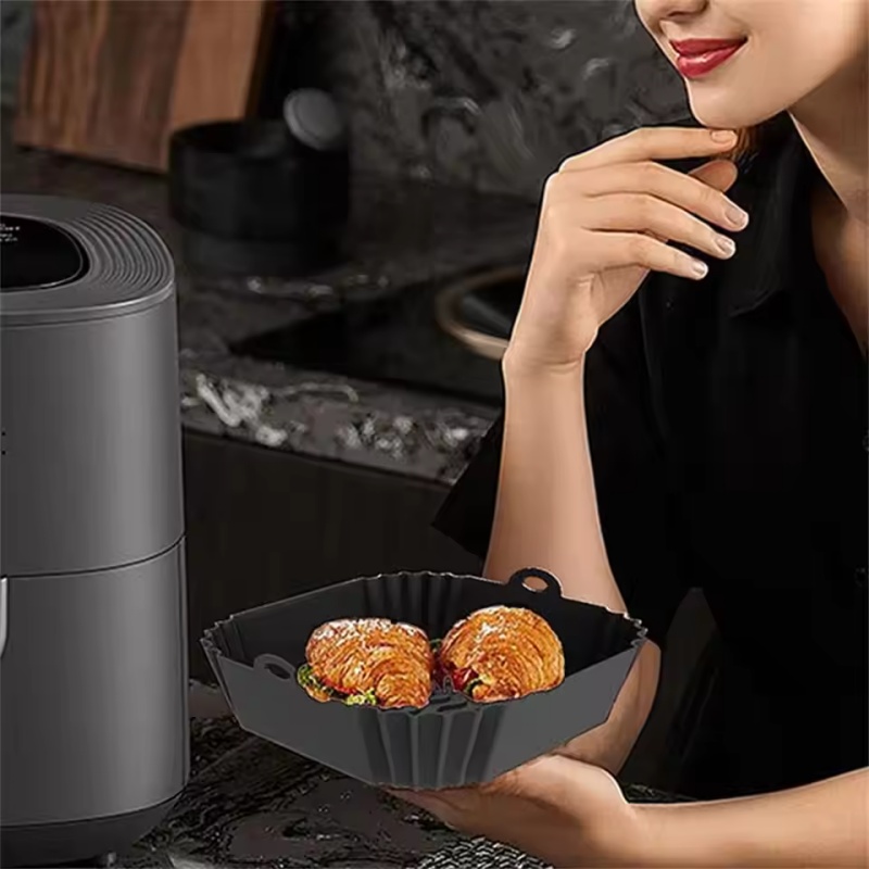 Bandeja de pote de fritadeira  - Air Fryer Silicone Pot Liner avaliação e preço